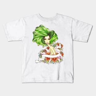 Green Hair Kids T-Shirt